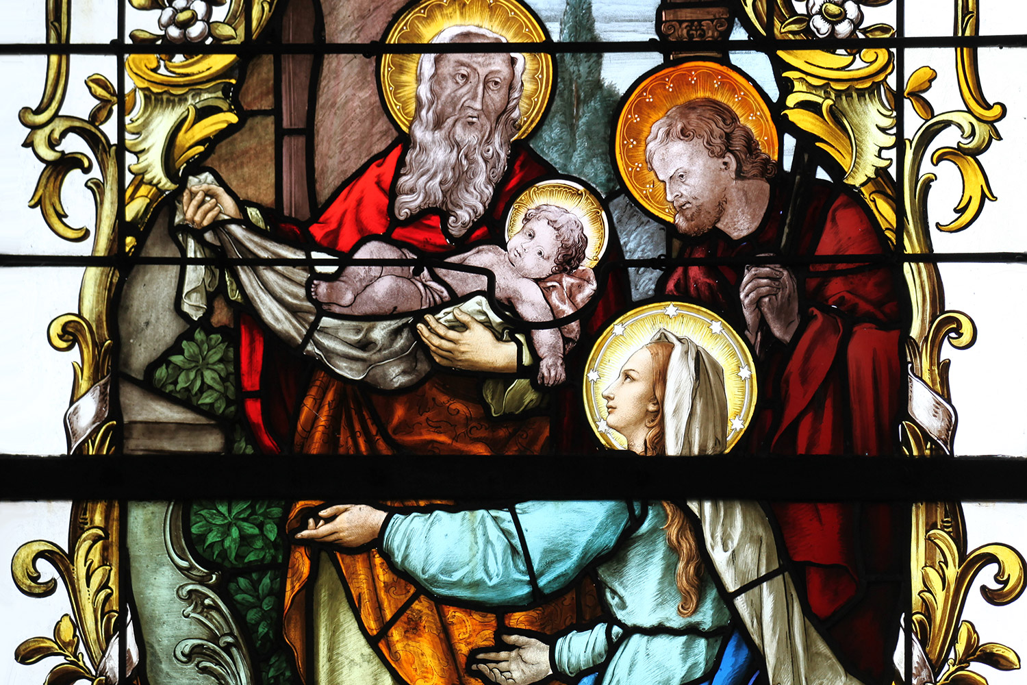 Fenster im Chorraum der Pfarrkirche Kanzach